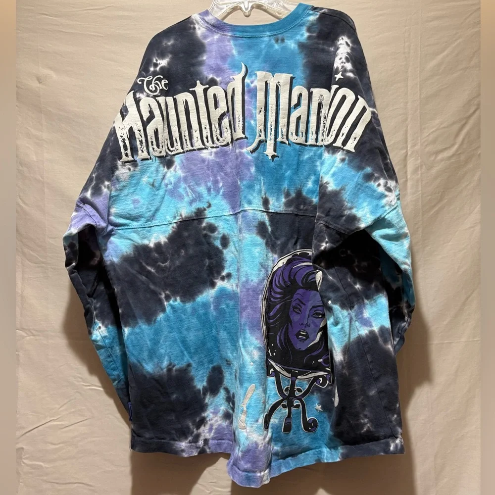 Disney Haunted Mansion Tie-Dye Long Sleeve Shirt - Black, Blue & Purple Size XL - Picture 12 of 12